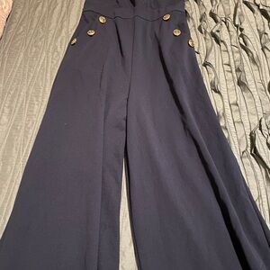 Fashion Nova Dark Blue Wide-Leg Pants